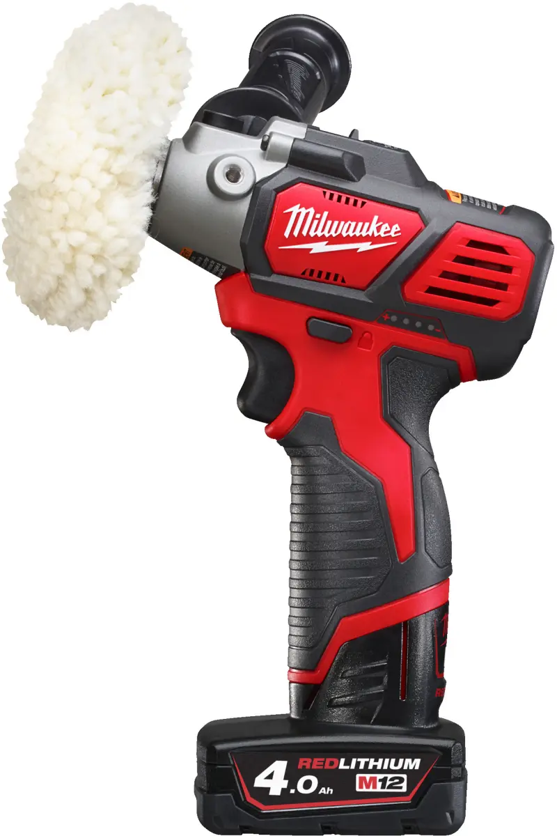Aku leštička Milwaukee M12 BPS-421X, leštící bruska 50-76 mm, 1x aku M12 B2 a M12 B4 + nabíječka M12 C12 C, 4933447799 (MI4933447799)